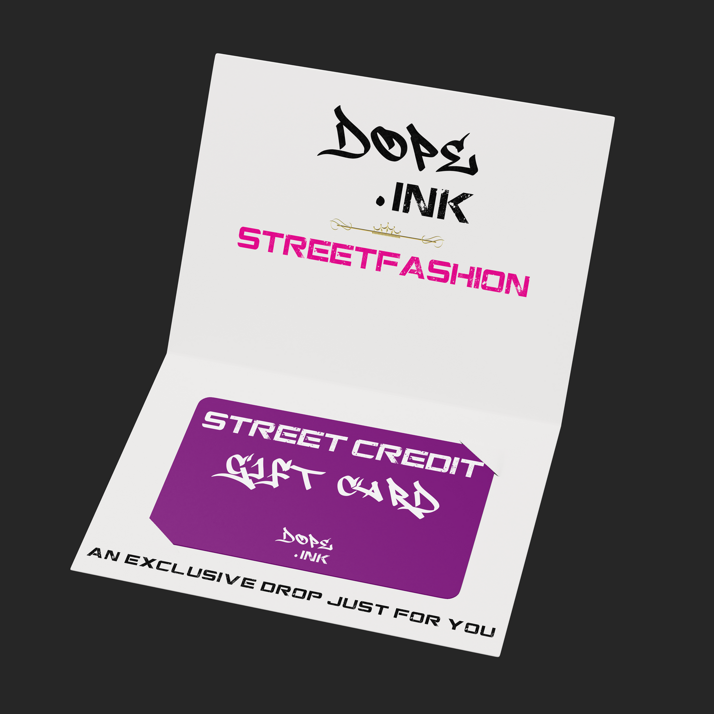 Dope.Ink "StreetCredit" Gift Card - Digital - Pink/Purple